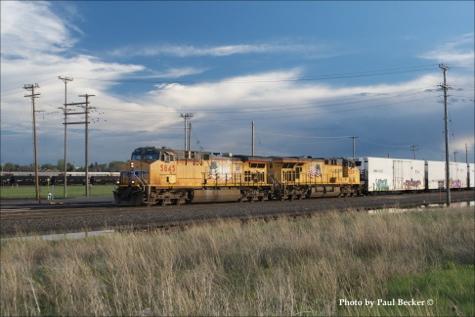 After leaving South Morrill, NE we headed southwest to Cheyenne, WY. As usual the UP was running plenty of trains here too.
