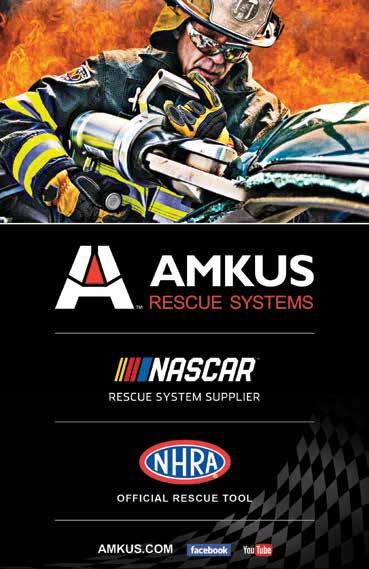Today, Track Services Safety Teams carry a minimum of one AMKUS Rescue System tool at every NASCAR-sanctioned event.