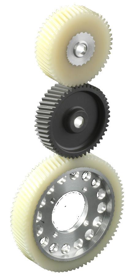 Our design solution involved both the gear teeth and the hub. Based on our gear optimization calculations, we subtly widened the teeth so that they would hold up to the e-stop forces.