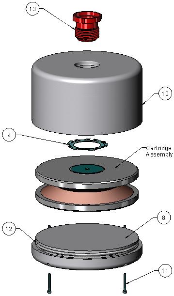 3.2 Cutter Assembly Fig. 2: Exploded view (left) and assembled view (right) of cutter assembly. Item No.