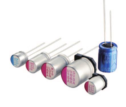 Index Features Low obtained by using conductive polymer electrolyte Suitable as a decoupling capacitor, because its impedance has ideal frequency characteristics.