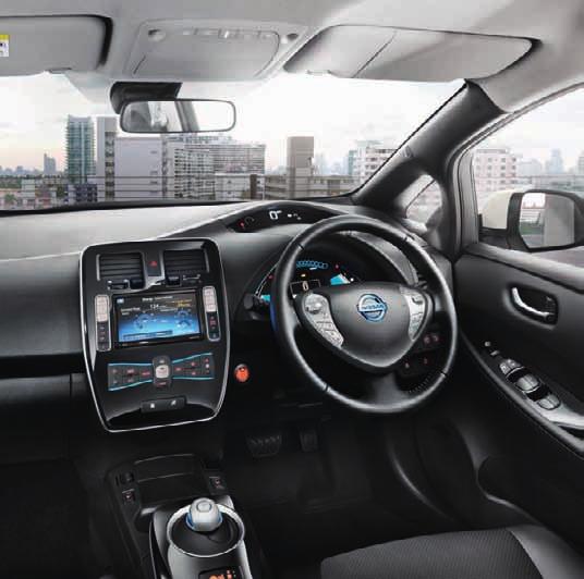 COOL TECH TOOLS YOUR DIGITAL DASHBOARD. Login to Nissan LEAF s control panel, dominated by beautiful blue-lit dials and a clear digital dash display.