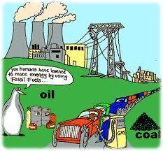 Fossil Fuels hydrocarbons, primarily coal and petroleum (liquid petroleum or natural