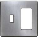 Wallplates and accessories Traditional Fassada Wallplates for Abella, Ceana, Ariadni, Glyder and Rotary 1-gang FG-1-CC 3 Stainless Steel* W: 2.86 in (73 mm); H: 4.60 in (117 mm); D:.23 in (5.