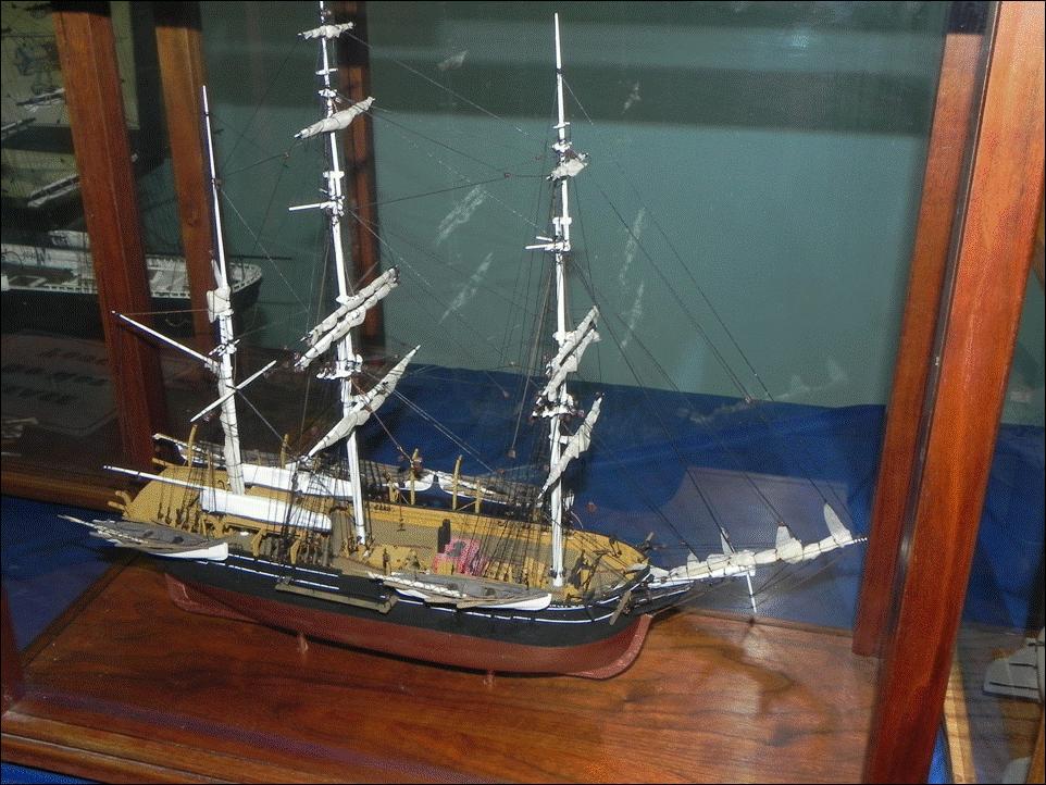 Inside, and at the other end of the modeling scale spectrum, there were a number museum-quality ship models.