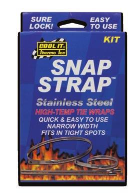 guaranteed safe and secure fit. Snap Strap Hi-Heat Coating 12001 Black, 11 oz.