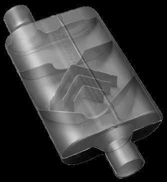 40 SERIES DELTA FLOW MUFFLERS Flowmaster s Delta Flow 40 Series two-chamber design incorporates Flowmaster s patented Delta Flow technology.