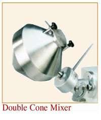 Double Cone Mixer Planetary Mixer Technical Specifications FEATURES DISCRIPTION Gross Capacity 5 Kg. Working Capacity 2.5 to 3 Kg. Dimension (in mm) 355 x 229 x 229 Net Weight 4.5 Kg. Gross Weight 30 Kg.