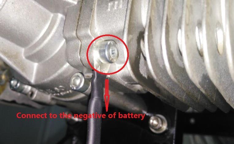 There is one manual switch on the power wire; you can use this switch to power on EFI, or