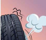 The air pressure in the tyre drops naturally at the