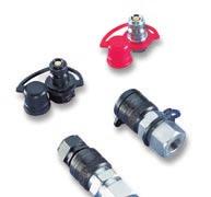 Quick connecting coupling and nipples For easy pressure hose connection One coupling and two different nipples are available to connect SKF hydraulic pumps to the work piece.