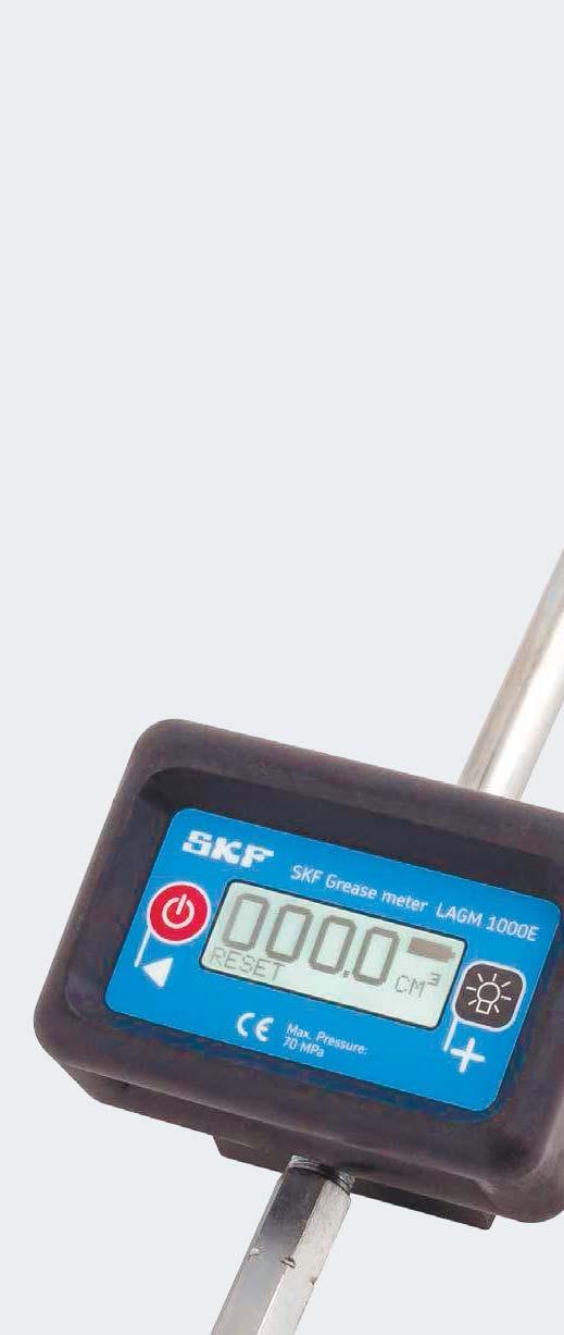 Accurate grease quantity measurement SKF Grease Meter LAGM 1000E The amount delivered per stroke by grease guns depends on many variables.