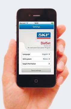 Quick tool for relubrication calculation SKF DialSet SKF DialSet has been designed to help you to set up your SKF automatic lubricators.