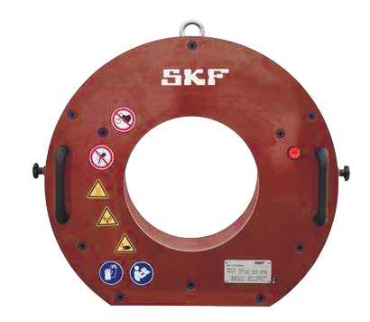 Safe and easy bearing removal in just 3 minutes SKF Fixed Induction Heater EAZ series The fixed size EAZ induction heaters are designed to safely and easily dismount cylindrical roller bearing inner