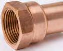 COPPER PRESSURE FITTINGS (CONTINUED FROM PREVIOUS COLUMN) Adapter Fitting FTG x FPT Wrot Style #: WC-405 Cast Style #: C-105* W 01525 3/8" 0.0546 50 750 W 01531 1/2" 0.114 50 450 W 01546 3/4" 0.