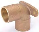 COPPER FITTINGS COPPER PRESSURE FITTINGS 90 Elbow Long Radius FTG x FTG Wrot Style #: WE-506L 90 Elbow Flanged Sink C x FPT Cast Style #: E-215* W 02650 1-1/4" 0.4364 5 50 W 02655 1-1/2" 0.