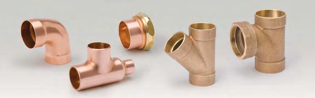 COPPER SOLDER-JOINT DWV FITTINGS Streamline Copper Solder-Joint Fittings for DWV plumbing applications are available in both wrot copper and cast bronze materials.