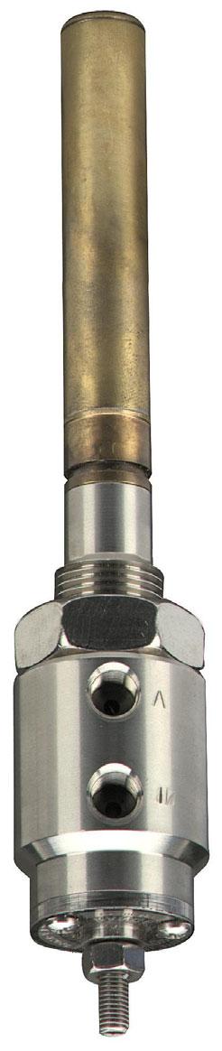 The sensor has provisions for piped vent operation and is available with a stainless steel thermowell.