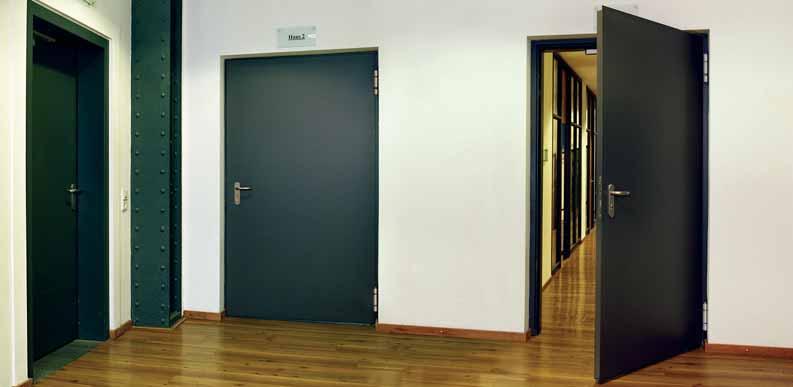 Fire-Resistant Steel Door T30-1-FSA Teckentrup 62 Also available in NEW: now for dry and fast installation* WITH THIN REBATE FLUSH MOUNTED DOOR LEAF WITH LESS PROTRUDING HINGES FOR EXPOSED MASONRY AS