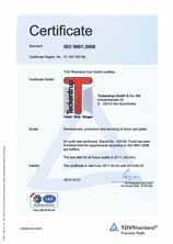 Continuous quality assurance testing in accordance with DIN ISO 9001 guarantees great