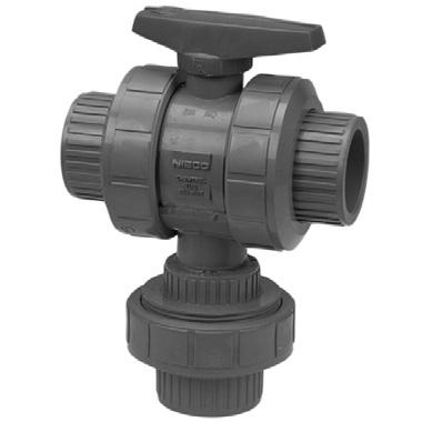 PRICE CODE A 3-WAY BALL VALVES Valves assembled with silicone free lubricant TRUE UNION 3-WAY/3 POSITION BALL VALVES - (Multiport Valves*) Socket Threaded Socket Threaded Size Qty.