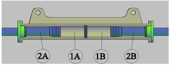 rods are connected to the base (Fig. 1); so, the actuator is characterized by a mobile barrel and fixed pistons. The maximum horizontal force is 190 kn, the maximum speed 2.