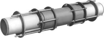 The Single Expansion Joint Coupling, Style FEJ1, features 10" of overall pipe movement with limit rods that transfer pipe movement to any additional expansion joints.