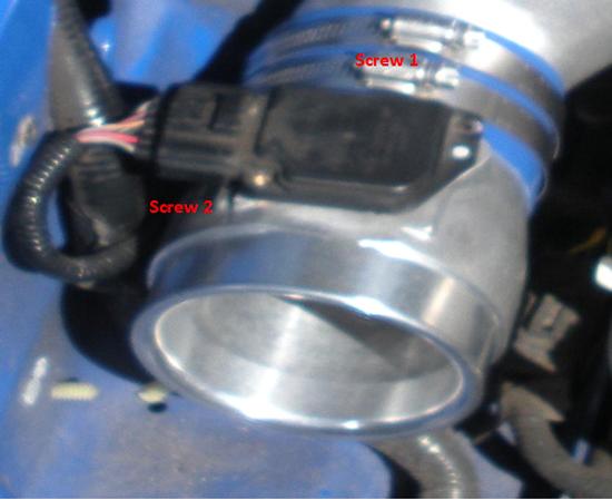 3. When you have loosened the two clamps, the Mass Air Flow sensor is ready to be removed.