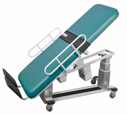 Product Description Vascular up to 40º reverse Trendelenburg Paper roll holder (1) Patient Restraint Strap (1) hand control Side Rail (2) Electronic Lift Towers (2) optional foot control Standard
