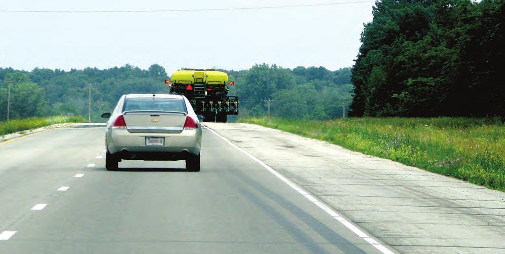 Implements of agriculture being towed on a highway must not cause unreasonable interference with traffic (IC 9-21-8-47).