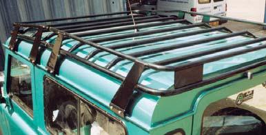 For the Defender, the majority of the roof racks are simply held into the gutter around the roof with brackets.