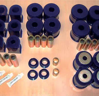 POLYURETHANE BUSH KITS The fitment of Bearmach Polyurethane Bushes has been developed to give more positive location at pivot or fulcrum points.
