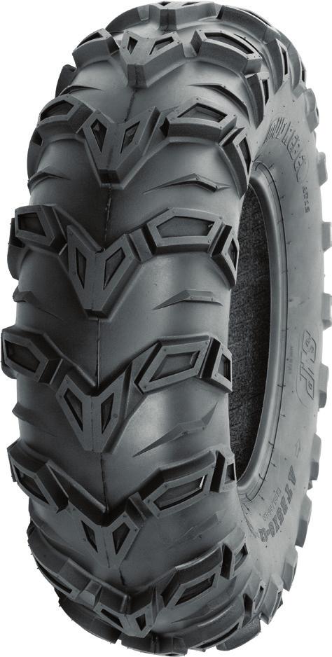 MUD REBEL EXTREME ALL-TERRAIN Aggressive tread design features angled lugs to achieve an exceptional level of traction Sidewall lugs improve