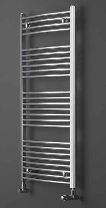 16 E U C O T H E R M Chromo straight Simple, classic, universal The combination of simplicity and elegance ensure this heated towel rail stands head and shoulders above the