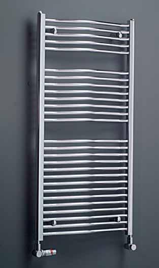 The simple and clear lines of this heated towel rail bring a modern flair to any room.