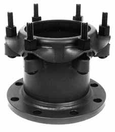 Style 128-W Flange Adapter Fabricated to order from high-strength steel, Dresser Style 128-W Flange Adapters afford the engineer a complete size range up to 24 diameter in steel, cast-iron and A-C