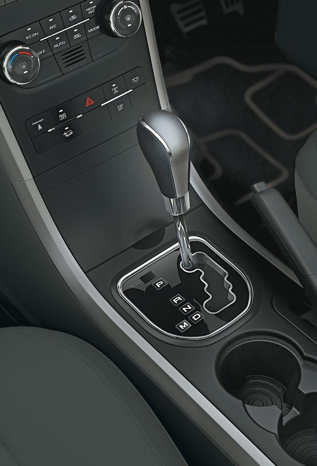 THE ALL-NEW AUTOMATIC TRANSMISSION 6 Speed all-new 2nd generation transmission featuring thumb