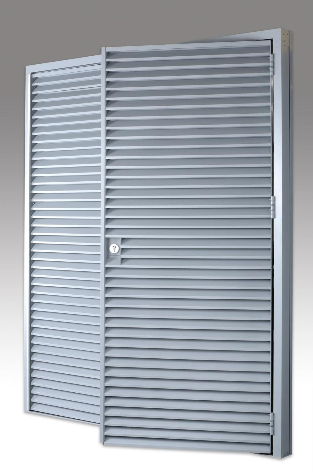BL-LD 38 Series Fully Louvred Doors BL-LD Series Fully Louvre Doors Materials Aluminium extrusions type 6063-T6 to BS1474 having a minimum thickness of 1.6mm.
