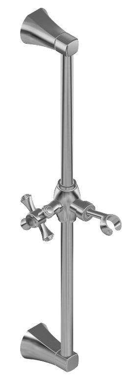 G-8661 Finezza DUE Collection Finezza DUE Wall-Mounted Slide Bar Product Features Available Finishes 22 wall-mounted slide bar Adjustable bracket fits all hoses with conical nut Polished Chrome