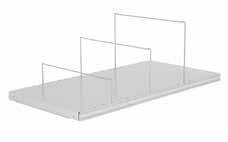 for industry requirements - accessories Shelf dividers stand-alone simply slot into shelf perforations Wire-mesh dividers, for steel shelves grid infill 75 x 50 epoxy-coated in light grey,