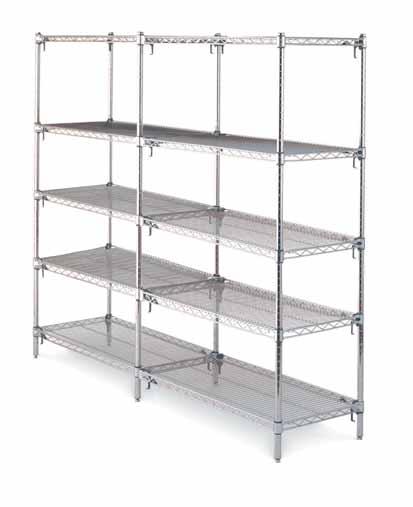 SUPER ADJUSTABLE SUPER ERECTA SHELVING Shelving Starter and Add-On Units Save time and money by eliminating adjacent posts and replacing with S hooks.