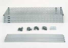 Available in Super Erecta Brite, chrome and Metroseal 3 finishes. Unassembled Convenience Pak Each pack includes four shelves with split sleeves and four split posts with leveling feet.