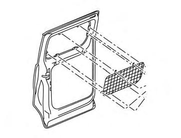 LPD2137 LCE2282 LPD2138 To open a sliding door from the outside, pull NOTE: BACK DOORS the outside handle and slide the door toward the rear of the vehicle until the door The sliding door wire mesh