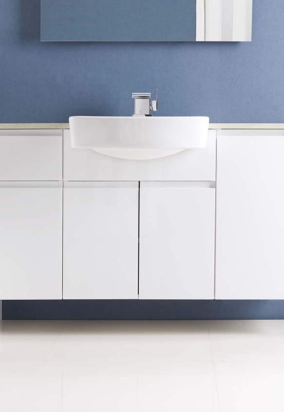 FITTED FURNITURE SELTER Stunning and sleek handle-less bathroom furniture designed with a minimalist and contemporary look.