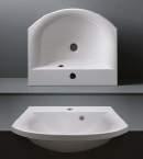520w x 390d x 25h mm 160 115 275 500mm Shown CM Single tap hole with integrated overfl ow. These basins sit directly on the carcass. Each basin size is recommended to match the carcass size (i.