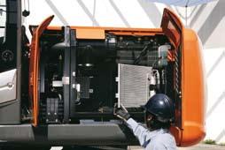 The air conditioner condenser can be opened for easy cleaning of the condenser and the radiator located