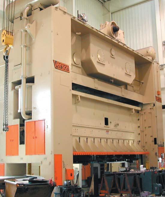 Lb-ft Press Pac 2141 Hydraulic Actuation / Oil Cooled 1800 Ton Stamping Press Midwest Brake provided the Press Pac 2141