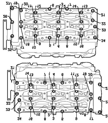 Engine Mechanical System 36 Cylinder Head assembly 18. Apply oil on the camshafts sufficiently. 20. Install the water outlet duct (A).