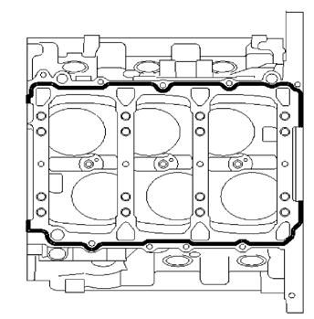 Engine Mechanical System 49 Cylinder block 4) Tighten the No.17~25 bolts with the specified torque below. Tightening Torque: 29.4 ~ 33.3Nm (3.0 ~ 3.4kgf.m, 21.7 ~ 24.6lb-ft) - 1 st step 6.