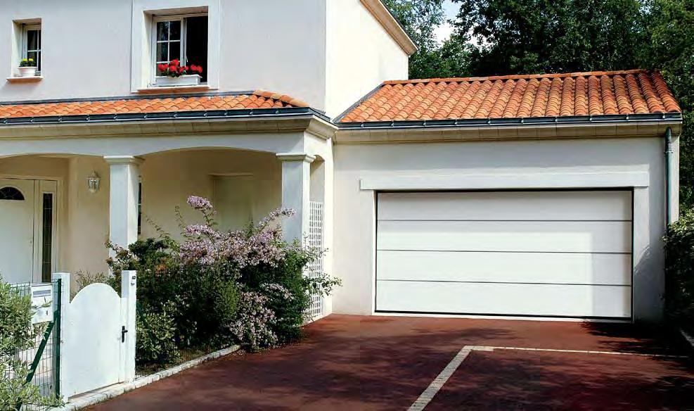 When replacing an up-and-over garage door with a sectional garage door, the drive through width becomes even larger, because the sectional garage door is typically mounted behind the opening.